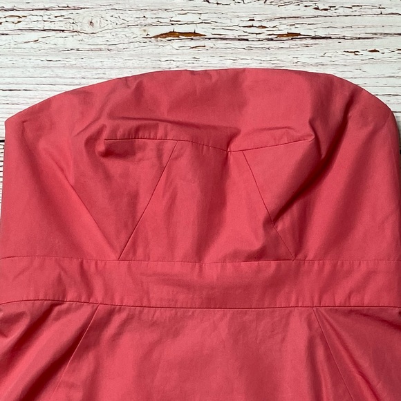 COPY - J. Crew Strawberry Pink Strapless Dress Sz 4 - Picture 6 of 15